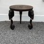 A Superb late 19th Century Indian Carved Hardwood Elephant Occasional / Side Table Image 9