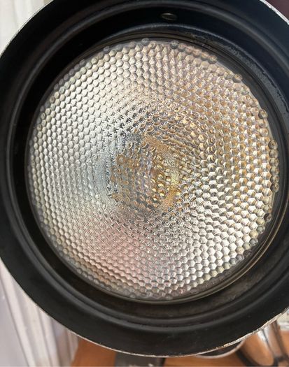 Pair of Vintage Industrial Chrome Spotlights