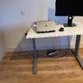 Computer Desk White and Grey Image 10