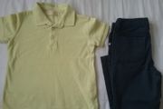 Boys Polo Tshirt and Navy Casual Bottoms 4-6yrs