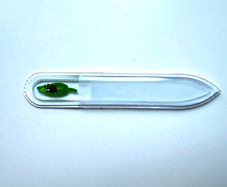 Hand painted ladybird glass nail file