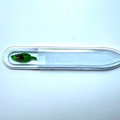 Hand painted ladybird glass nail file
