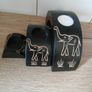New Wooden 3 Pc Elephant Csndle Holders Image 4