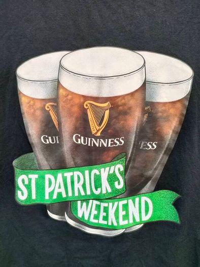 Guinness double print St Patrick's Day T-shirt  Size medium  Print front and back  Perfect condition, like new