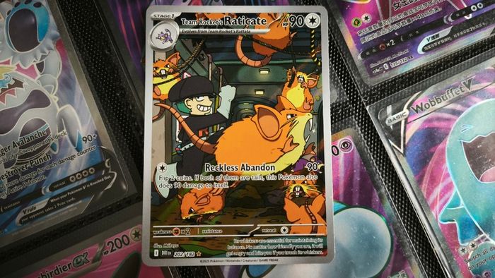 Team Rocket's Raticate ! Illustration Rare ! from Destined Rivals Set ! 2025 ! Pokemon Card !