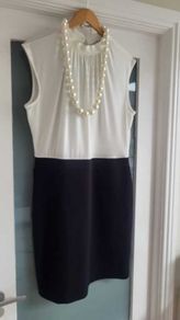 H&M monchrome block dress Sz L (Fit 12-14UK) - Bnwot Rrp 24.99
