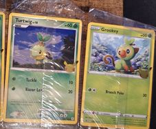 First Partner Pack 25th anniversary sealed promo jumbo pokemon cards bundle (Hoenn, Galar, Sinnoh)