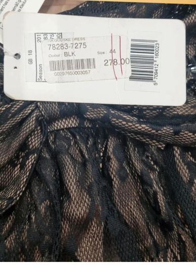 NWT Tia Black Lace Sequin Dress EU 44 UK 18