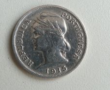 Portugal silver 10 centavos