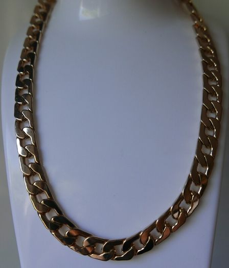 Vintage thick and heavy Yellow Gold Plated Figaro Men's Chain 19,5"