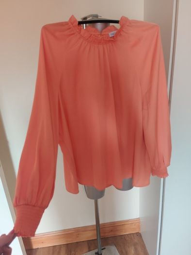Brand new Gallery orange long sleeve blouse size UK18 EU46 Postage included