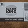 Ireland CallCard "Burger King", used, 4/1997, 10 Units - free standard postage Image 2