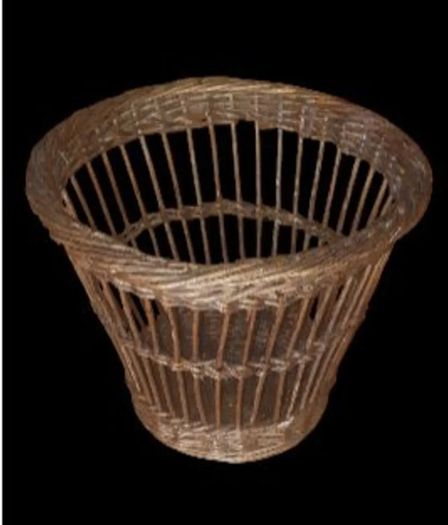 Vintage Harrods Wicker Waste Basket Pristine