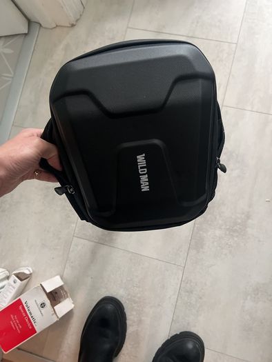 Wild man hard shell scooter bike bag with attachment
