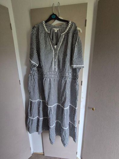 monsoon gingham dress ladies new cotton