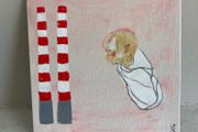 Original Contemporary painting Irish Art Poolbeg Chimneys Dublin New Baby Gift