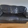 sofa black leather Image 3