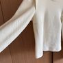 Vanilia cream waffle long sleeve top size 10 Image 2