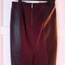 Reiss Reagan leather ponte pencil skirt in Berry 12 Image 6