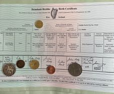 Luke Kelly of The Dubliners - Birth Certificate - FREE POSTAGE