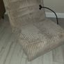 Modern Neautral Grey Corduroy Armless Accent Chair / Lounge Chair Image 2