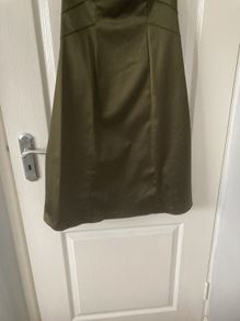 COAST  Ladies Dark Olive Green Satin  Dress
