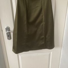 COAST  Ladies Dark Olive Green Satin  Dress