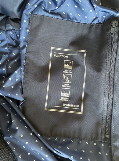 Mens navy smart-casual bomber jacket by Springfield