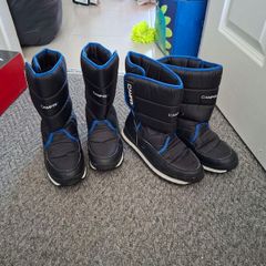 snow boots + gloves