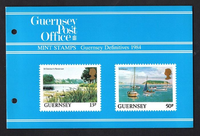 1984 Guernsey Landscapes Definitive Series (3p, 4p, 9p, 10p, 13p, 14p, 20p, 40p, 50p & UK1) Presentation Pack