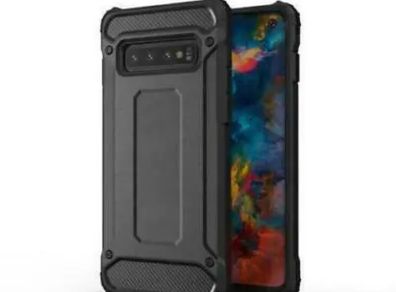 Black Shockproof Armour Case For Samsung Galaxy S10 Hybrid Back Cover