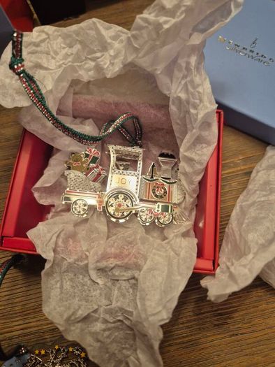 Newbridge Silverware Christmas Decorations x5 | 4 New Boxed / Crystal Collection Ornament