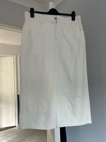 Denim Skirt - cream Denim
