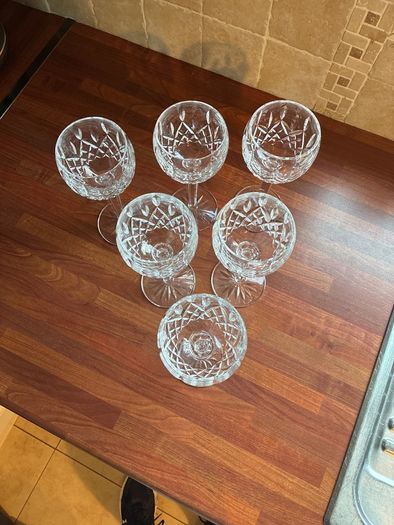 Waterford crystal wine glasses x6