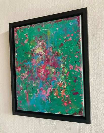 Framed Original Floral Painting Abstract Art Framed  Contemporary Art Painting  Original Gift