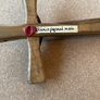 Hand carved olive wood French cross Image 4