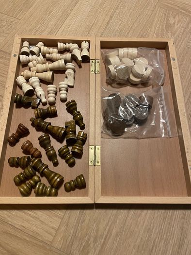 25 x Wooden Chess and Draughts Sets