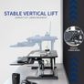 Standing 81 cm Desk Converter, Height Adjustable Riser, Sit to Stand Dual Monitor and Laptop Workstation with Wide Keyboard Tray, Black Image 4