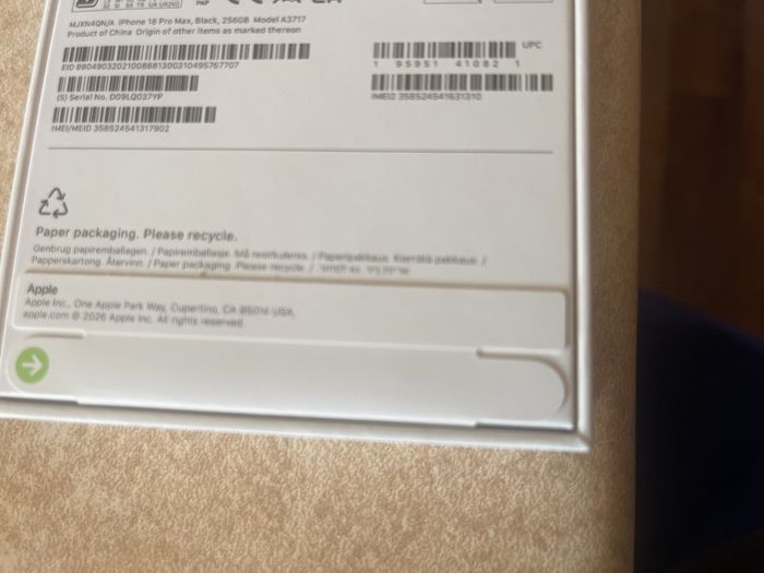 iPhone 18 Pro Max 256 gb Sealed