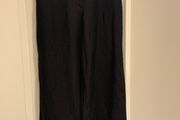 Linen Blend Black Trousers
