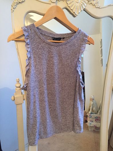 Sleeveless Grey Top size 10
