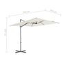 Cantilever Umbrella with Steel Pole 250x250 cm Sand Image 8