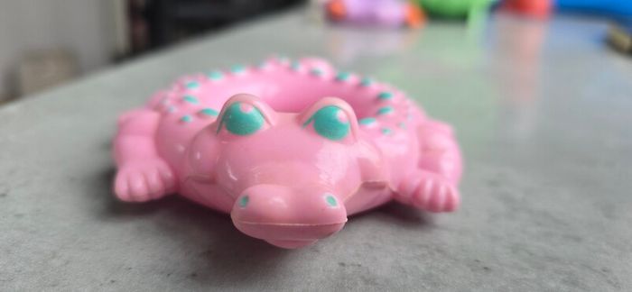 Pink Alligator Float for Beachcomber with Aqua Spots Baby Seaponies Sea MLP G1 My Little Pony Accessories