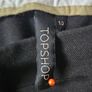 Topshop Y2K mid rise black flared wide leg ladies trousers Size 10 Image 5