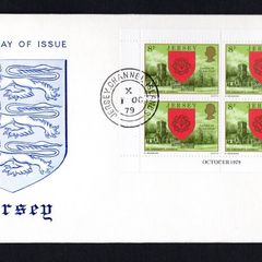 1979 Jersey 8p St Saviours Church Definitive Stamps Booklet pane First Day Cover (FDC)