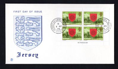1979 Jersey 8p St Saviours Church Definitive Stamps Booklet pane First Day Cover (FDC)