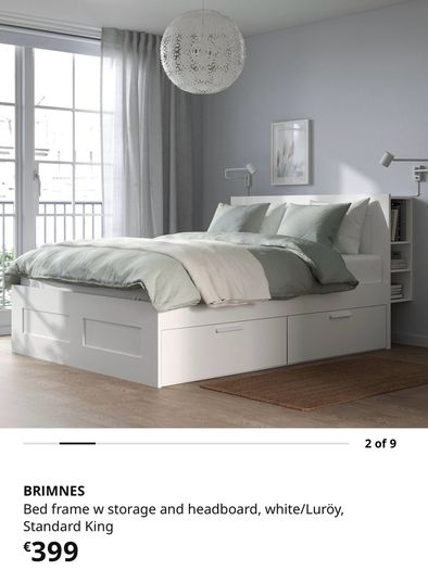 Brimnes bed / bed side tables and mattress