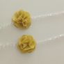 Clear-Beaded Necklace with flowers Image 2