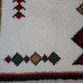 Scandinavian Handmade Thick Wool Rug with geometric pattern 48" X 31" Image 3