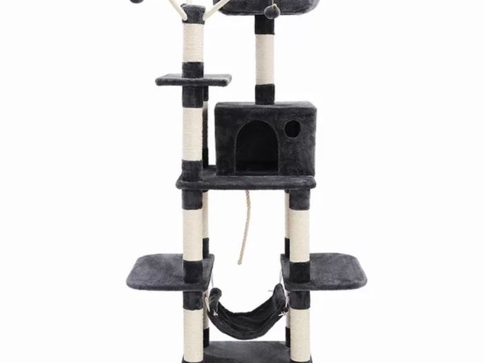 146cm Velvet Cat Tree Scratcher Post (FREE P&P)